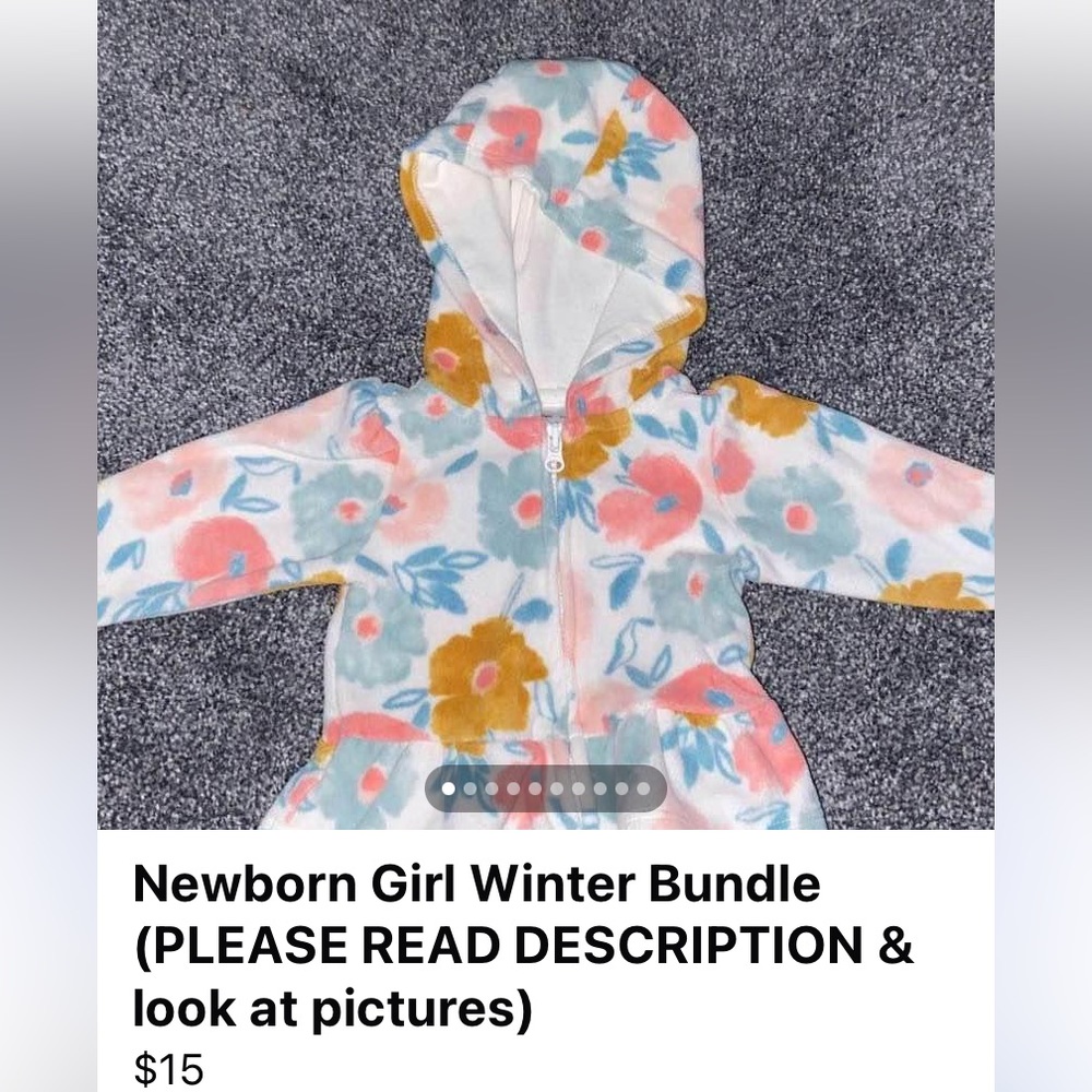 Newborn Girl Winter Bundle (PLEASE READ DESCRIPTION & look at pictures)